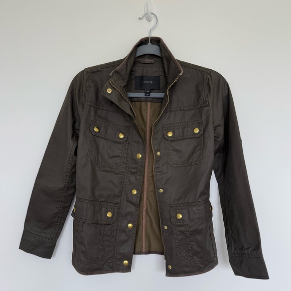 J. Crew Olive Utility Jacket with Gold Buttons - PXS - Picture 3 of 9
